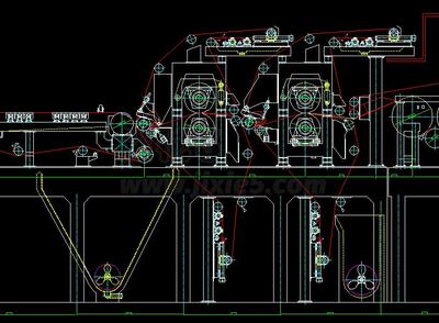 4420瓦楞原纸机cad总图